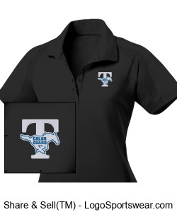 Spirit Gear "Color Guard" embroidered logo Ladies Sport-Tek Polo Black Design Zoom